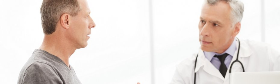 A man with prostatitis to the reception of a urologist
