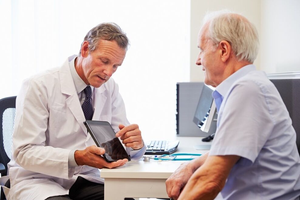 Patient with prostatitis to a medical appointment