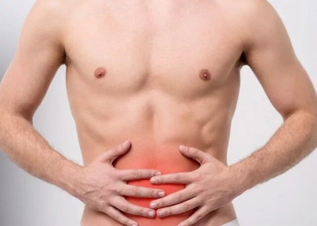 The lower abdomen hurts